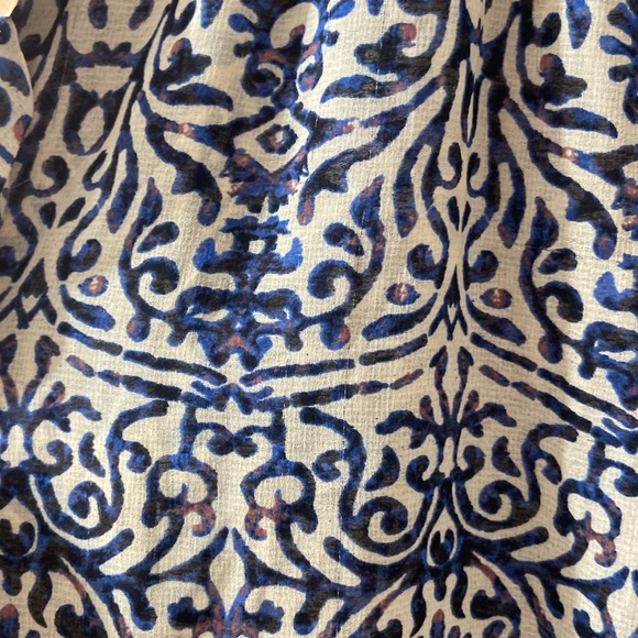 Free People Printed Ruffed Neck-Tie Mini Dress Size XSmall - Picture 5 of 10